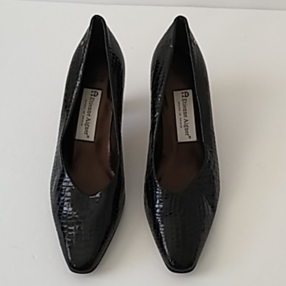 Etienne Aigner crocodile design‎ black pattern